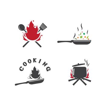 Cooking pan restaurant logo