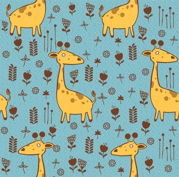 Cute giraffe . Creative scandinavian kids texture. animal illustration