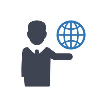 Global business network icon