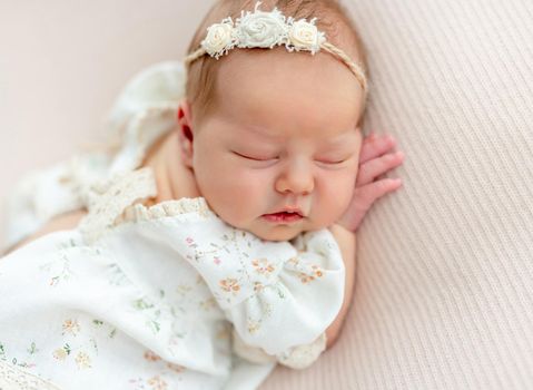 Peaceful dream of newborn