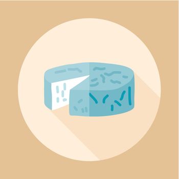 Soft cheese with mold vector icon