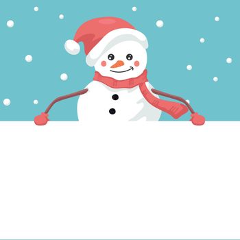 Christmas card for happy snowman dedication