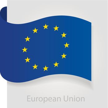 European Union flag, vector illustration