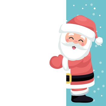 Christmas card for dedication of happy Santa Claus