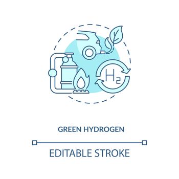 Green hydrogen concept icon