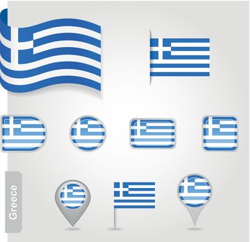 flag of greece vector