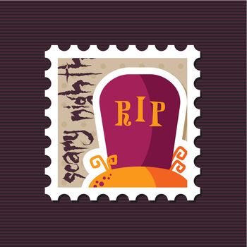 Halloween grave stamp