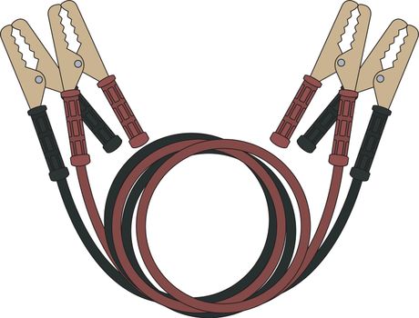 Car jumper power cables. Color