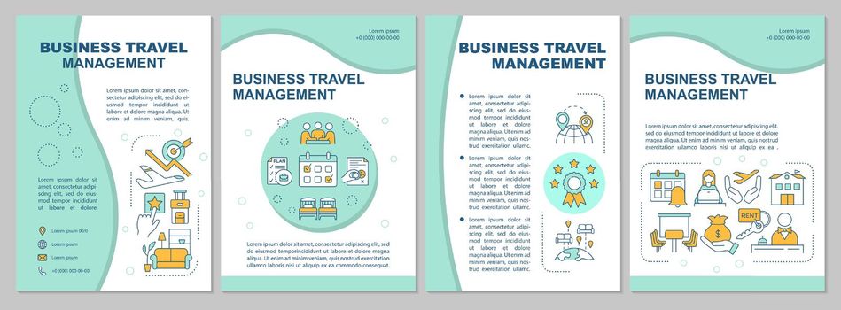 Online travel booking brochure template