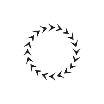 Clockwise arrows in Circle, shows the motion. Stock Vector illustration isolated on white background.