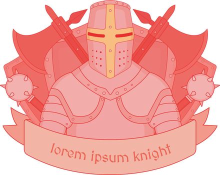 Medieval knight emblem