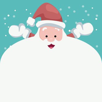 Christmas card of Santa Claus to write dedication	