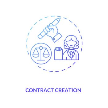 Contract creation concept icon