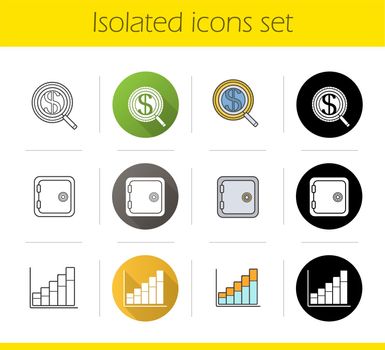 Banking and finance icons set