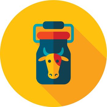 Can container for milk vector icon