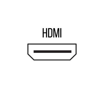 Hdmi icon from electronic devices collection. Line vector sign, symbol for web and mobile. Stock Vector illustration isolated on white background.