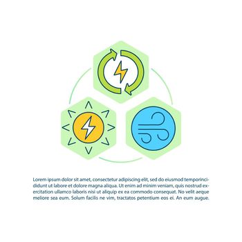 Renewable energy concept icon with text