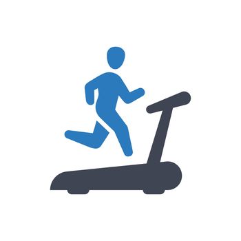 Treadmill exercise icon