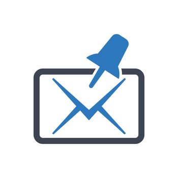 Pinned mail icon