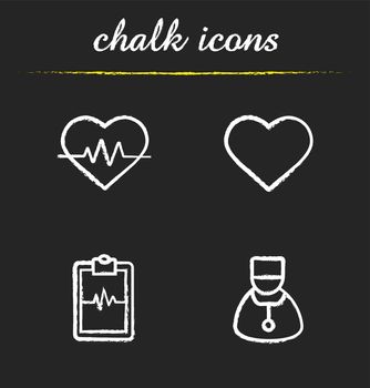Cardiology icons set