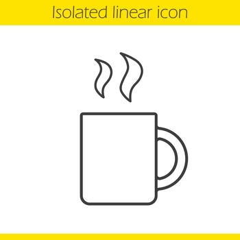 Steaming mug linear icon