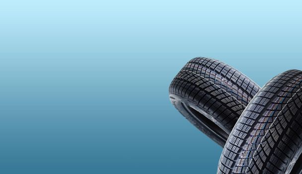 tires on a colored background