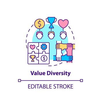 Value diversity concept icon