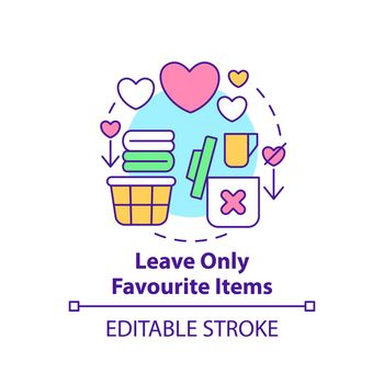 Leave only favourite items concept icon