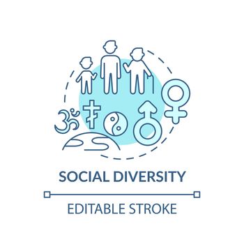 Social diversity concept icon