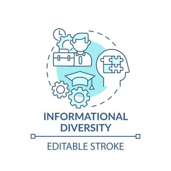Informational diversity concept icon