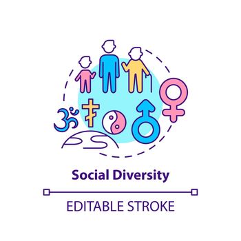 Social diversity concept icon