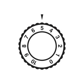 dial choosing mode wheel. Stock Vector illustration isolated on white background.