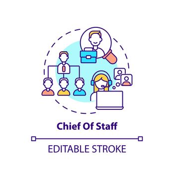 Chief of staff concept icon