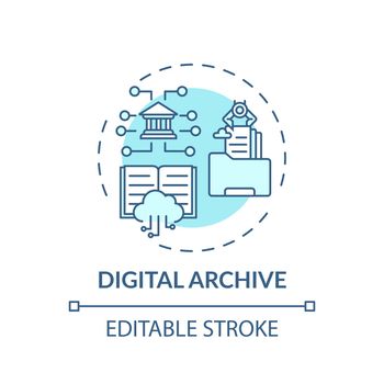 Digital archive concept icon