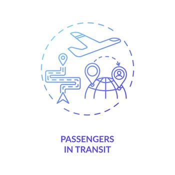 Passenger in transit concept icon
