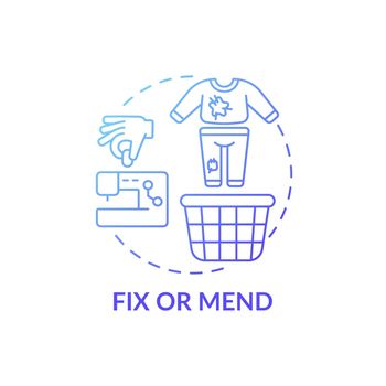 Fix or mend blue gradient concept icon