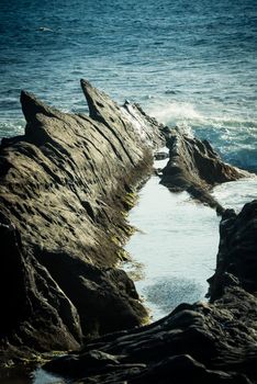 cliffs on the coast