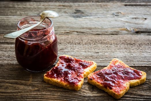 bread with jam for breakfast