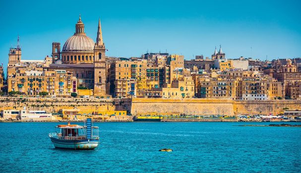 View of Marsamxett Harbour and Valletta