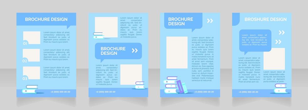 Virtual homeschooling blank brochure layout design