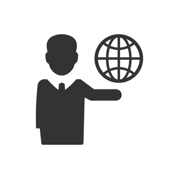 Global business network icon 