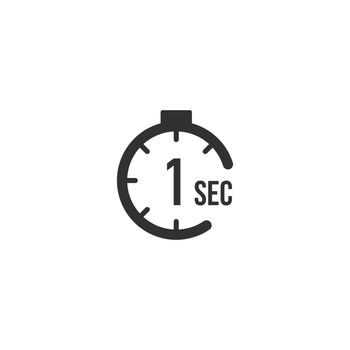 1 second Countdown Timer icon set. time interval icons. Stopwatch and time measurement. Stock Vector illustration isolated on white background.