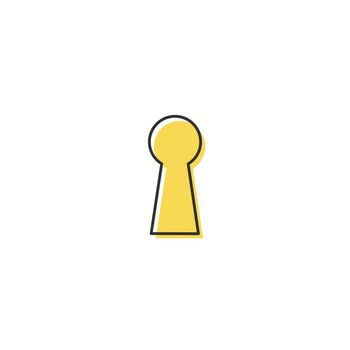 Keyhole linear icon. Privacy protection icon. Stock Vector illustration isolated on white background.