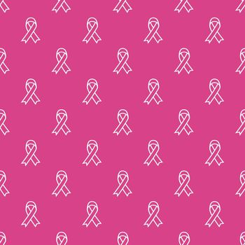 seamless awareness ribbons on pink. Stock vector illustration