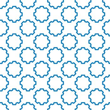 Linear seamless cogwheel pattern, factory background. Stock vector illustration