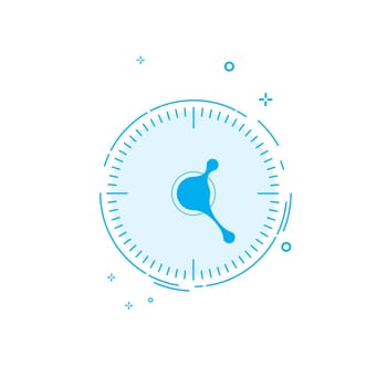 Futuristic abstract clock time concept logo design. Creative logotype design template. Stock vector illustration isolated on white background.