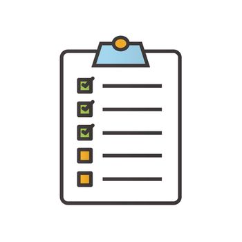 Clipboard checklist color icon