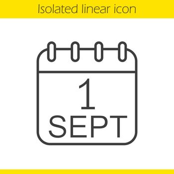 September 1st linear icon