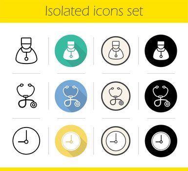 Hospital icons set