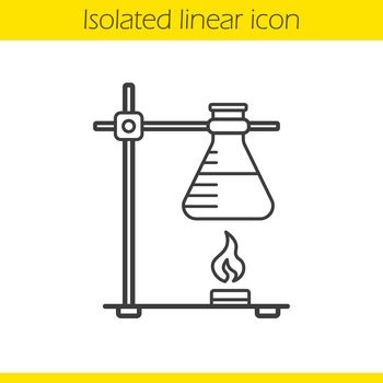 Chemical reaction linear icon
